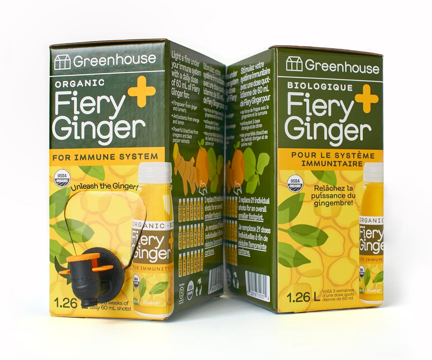 Organic Fiery Ginger Wellness Shot Box for Immunity Support