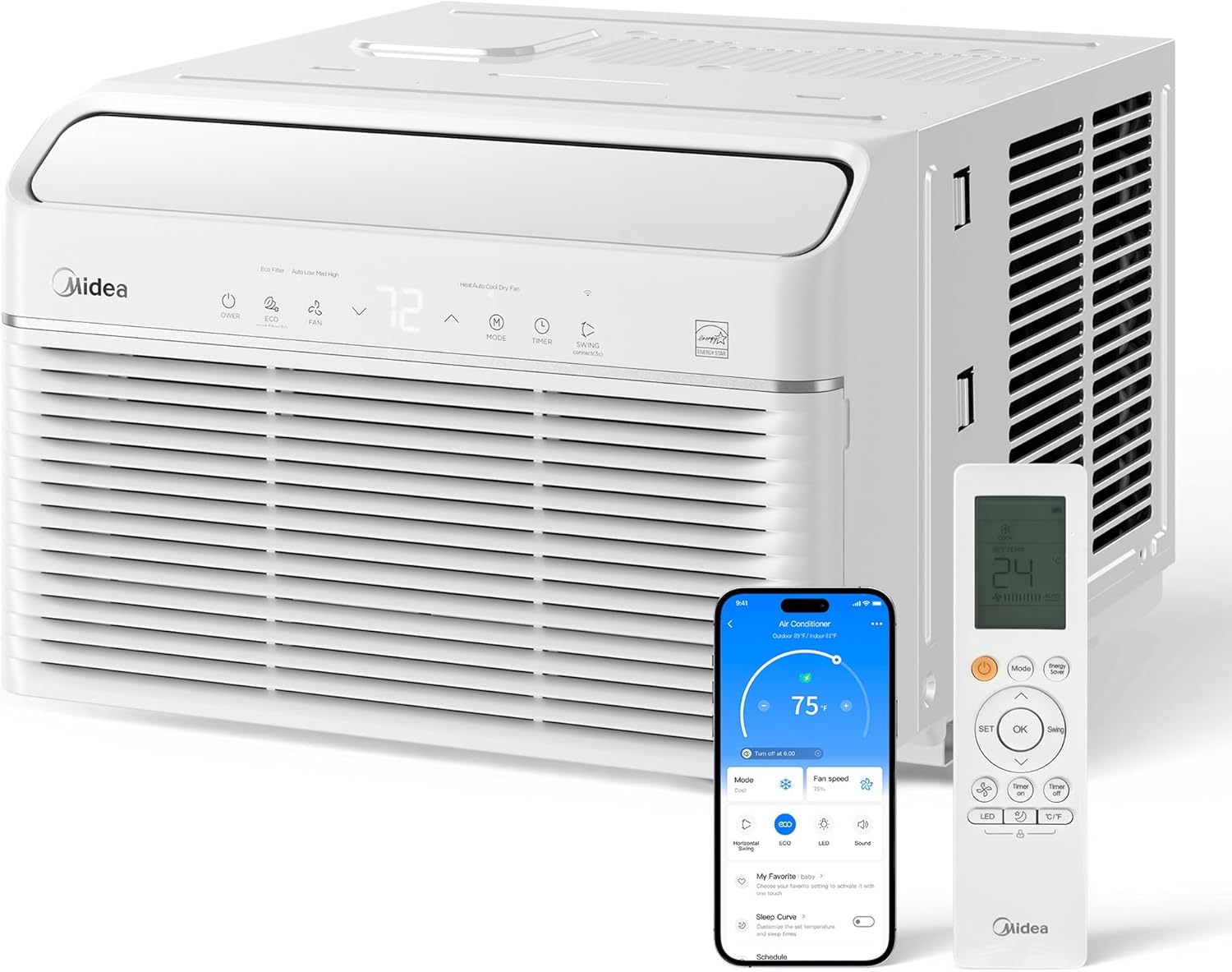 Midea 12000 BTU Smart Inverter Air Conditioner for Year-Round Comfort