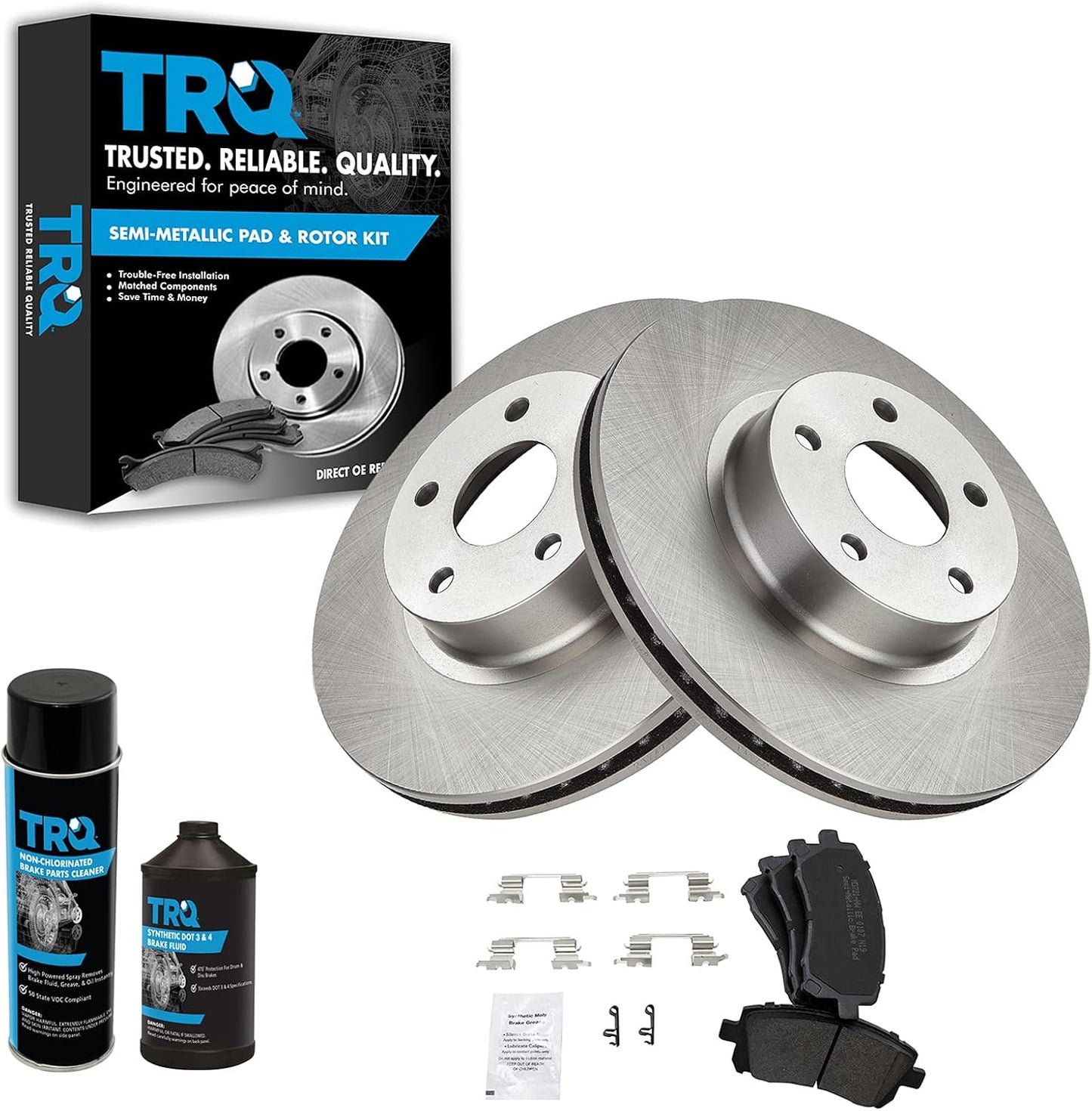 TRQ Front Brake Pad & Rotor Kit for Subaru Vehicles 1998-2002
