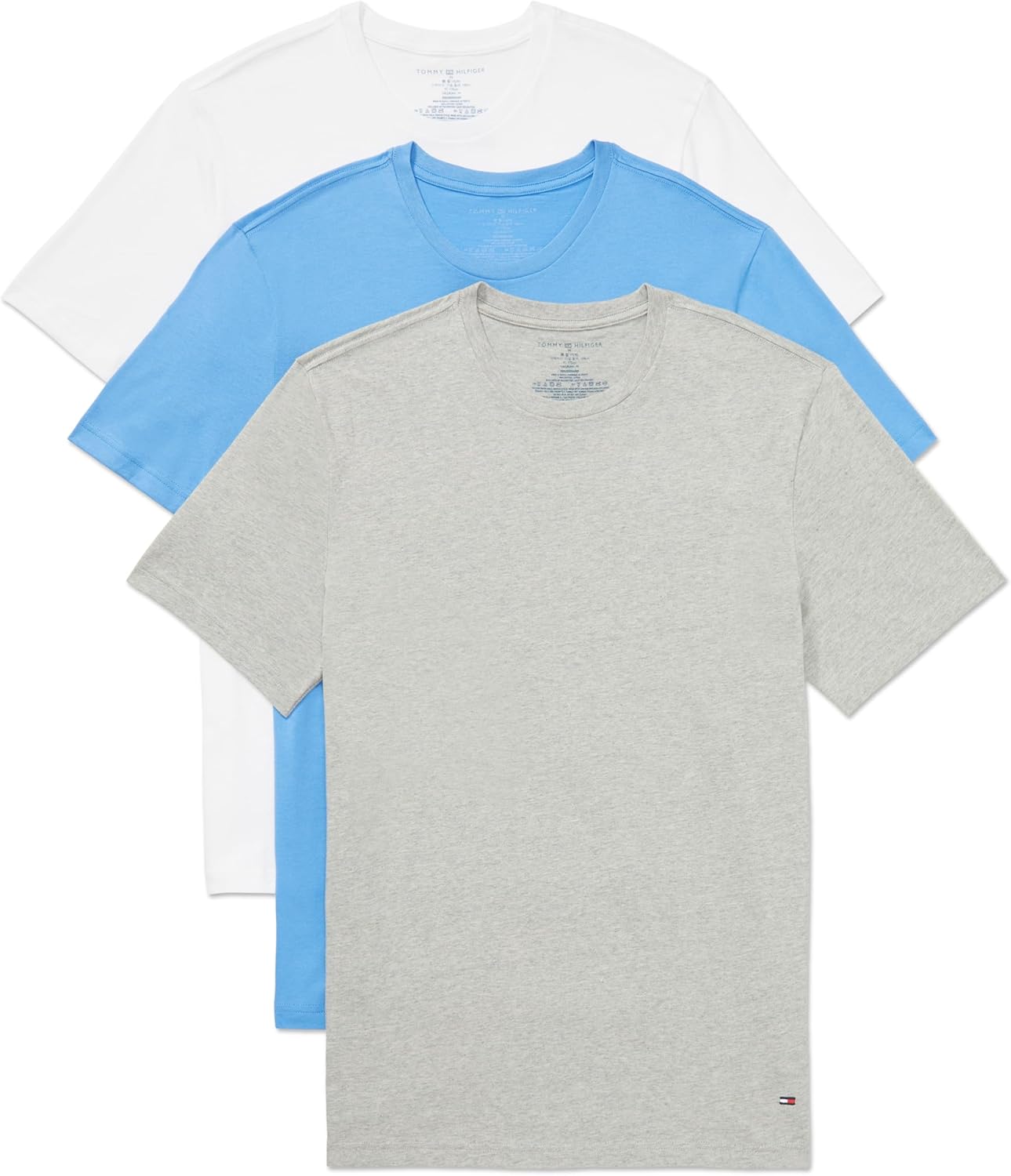 Tommy Hilfiger Men's Cotton Classics Crewneck Undershirts 3-Pack