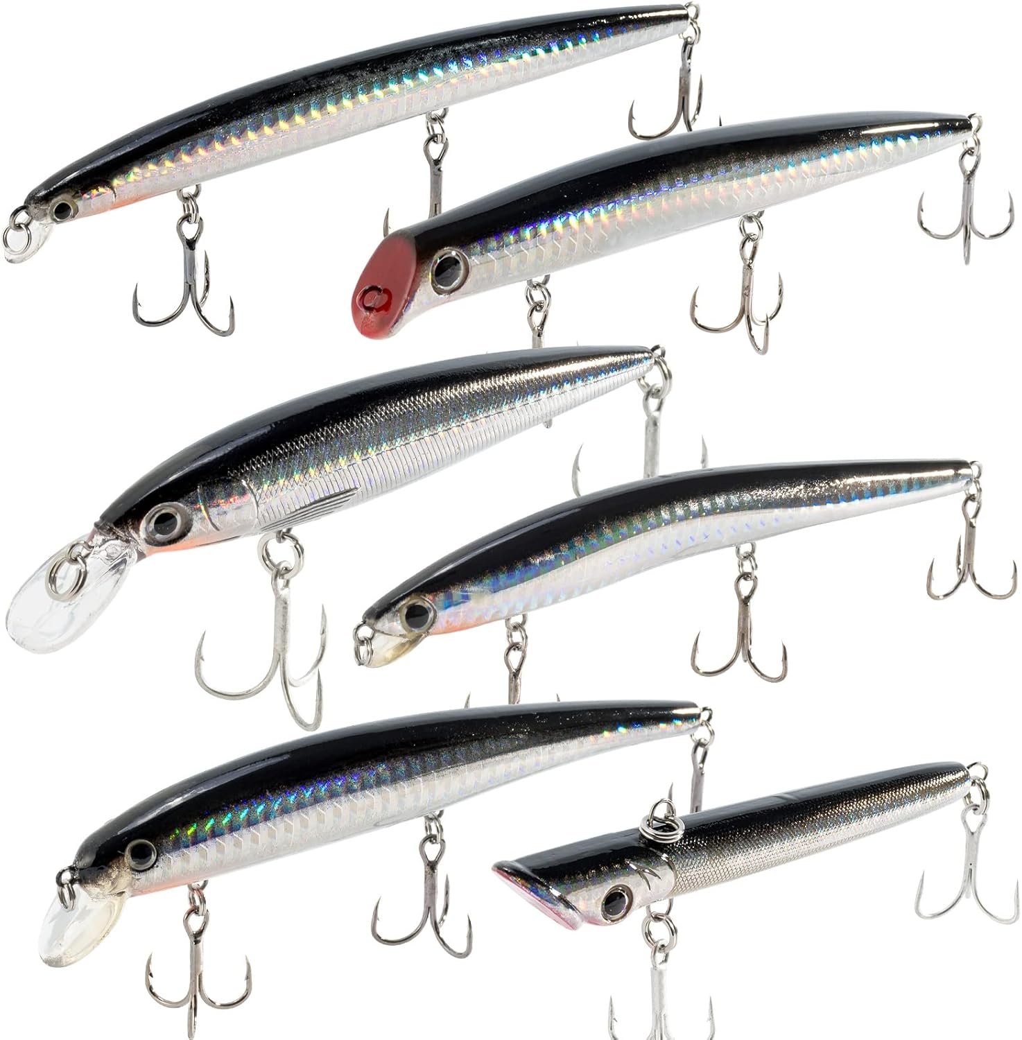 Dr.Fish Saltwater Lures Kit - Mustad Hooks for Topwater Action