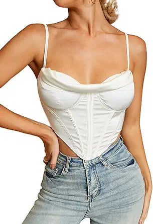 Satin Spaghetti Strap Party Crop Top for Y2K Fashion Lovers