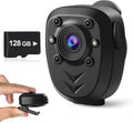 Mini Body Camera Video Recorder 128GB Built-In - Wearable HD 1080P