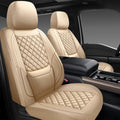 Car Seat Covers Full Set Universal Fit for Cars and Trucks - Beige