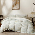 OAITE Duvet Cover Set Queen Size Floral Pattern - Ultra Soft Cotton