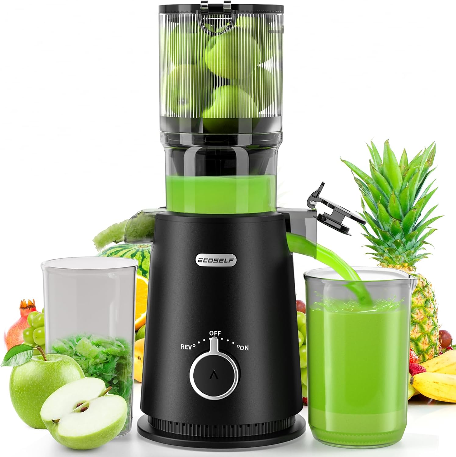 Professional Cold Press Juicer with Wide Mouth for Whole Fruits