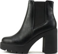 Women Lug Sole High Heel Chelsea Ankle Boot - Double Elastic Gore