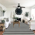 CAINANEL Black and White Area Rug - Stylish 5ft x 7ft Indoor Outdoor