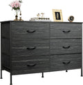 WLIVE 6 Drawer Dresser for Bedroom - Wide Fabric TV Stand