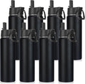 Neihepal 22 oz Insulated Water Bottles Bulk - Leak Proof Straw Lid