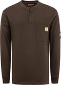 Flame Resistant Henley Shirt for Men 5.5oz Cotton - FR Workwear