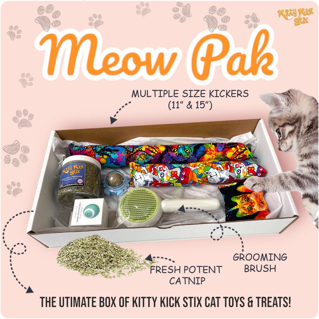 Kitty Kick Stix Catnip Kicker Toys for Active Cats and Kittens