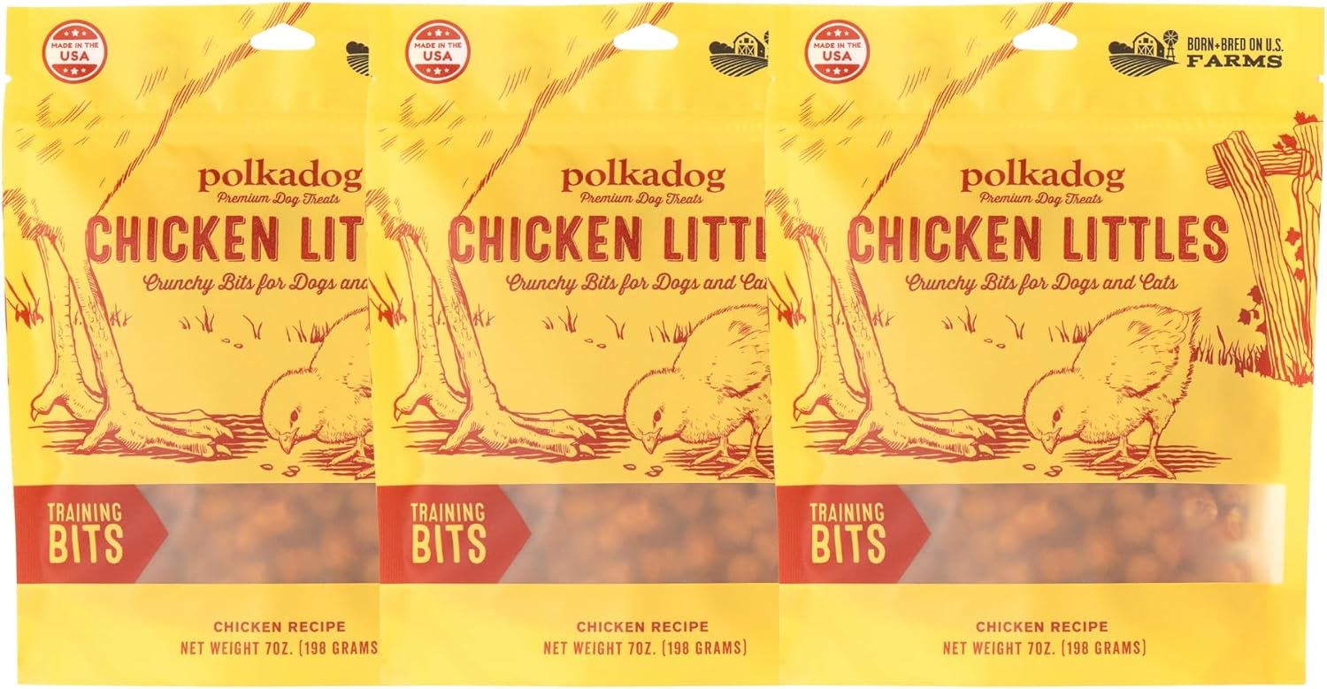 Polkadog Chicken Littles Crunchy Training Bits 3-Pack for Dogs