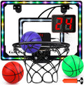 Basketball Hoop Indoor for Kids with LED Light & Electronic Scoreboard