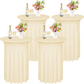 4 Pieces Cocktail Table Skirt for Elegant Events and Parties
