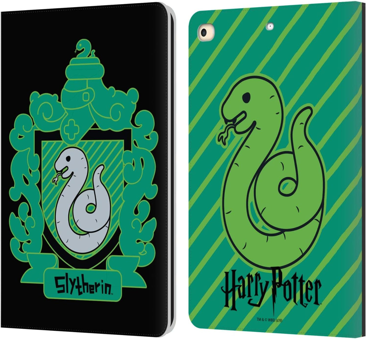 Harry Potter Slytherin Crest Leather Wallet Case for iPad 9.7