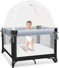 Crib Tent to Keep Baby from Climbing Out - White Small Mesh Canopy