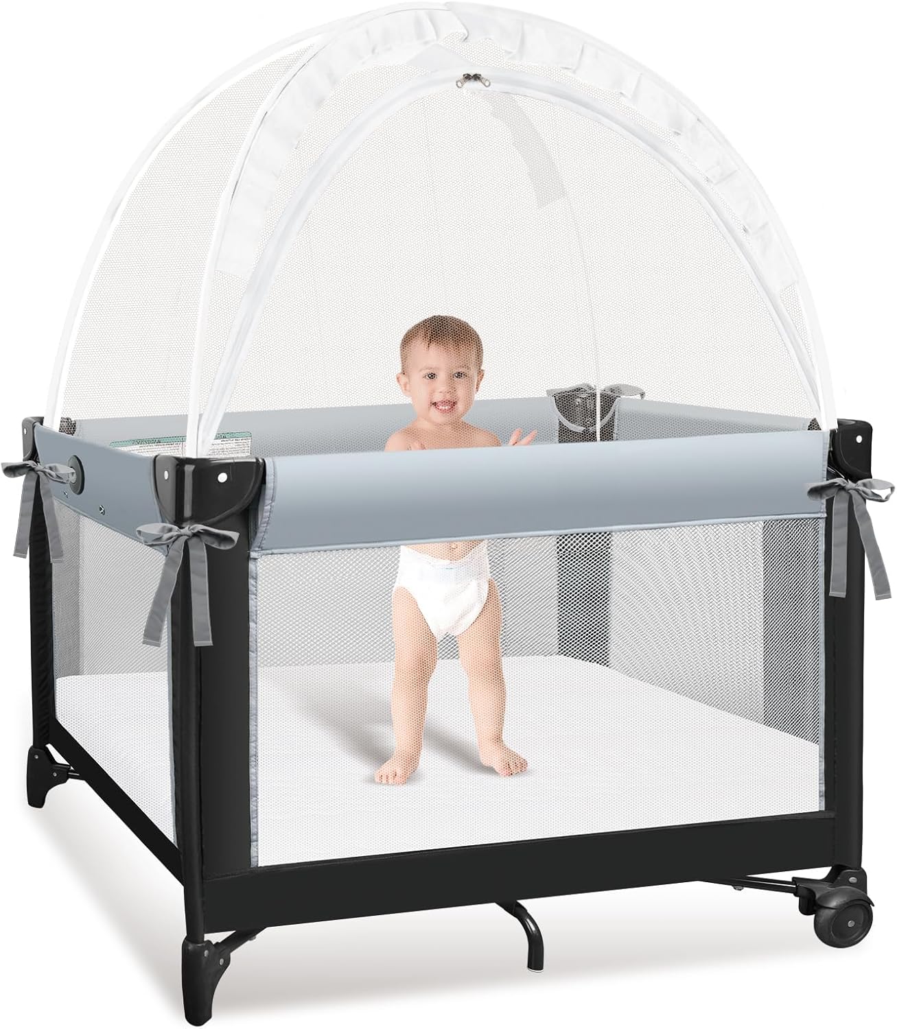 Crib Tent to Keep Baby Safe and Secure - Mesh Climbing Prevention