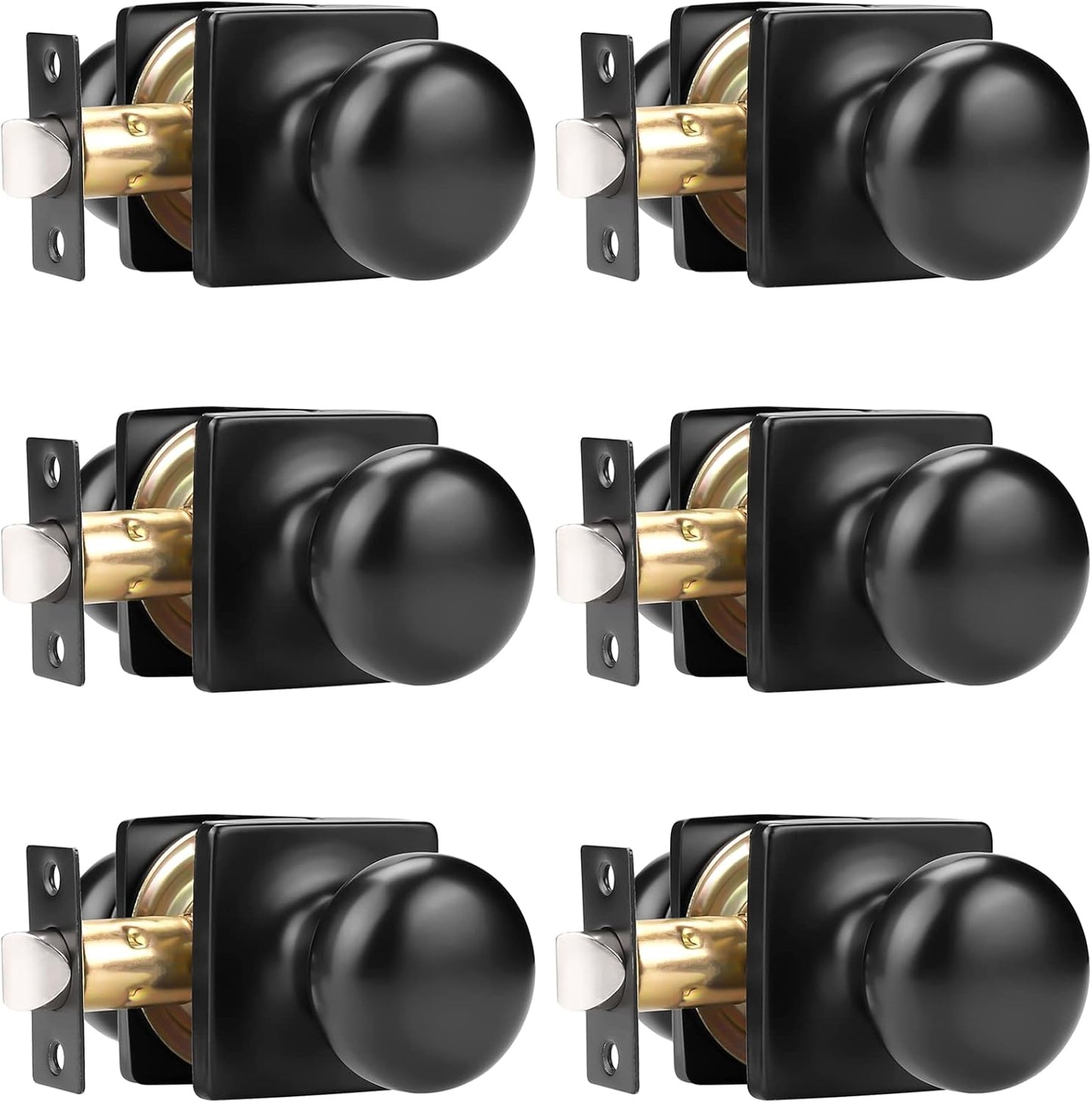 GOBEKOR Keyless Passage Door Knobs for Modern Interiors