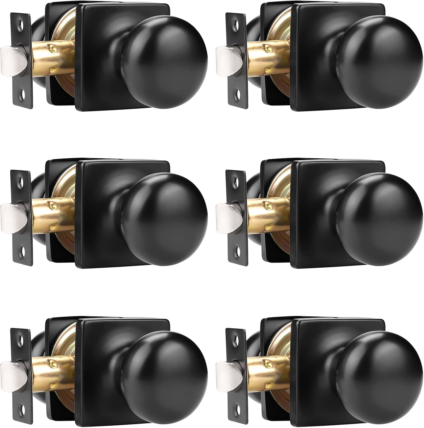 GOBEKOR Keyless Passage Door Knobs for Modern Interiors
