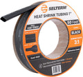 1 in Black Heat Shrink Tubing Roll 50 ft - Marine Grade Protection