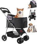 VEVOR Pet Stroller 35 lb Capacity - Foldable Dog & Cat Stroller