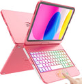 FUWANG Touch Keyboard Case for iPad 10th/11th Gen - 360 Rotate Backlit