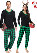 Matching Christmas Pajamas for Couples Long Sleeve Plaid Set - Cozy