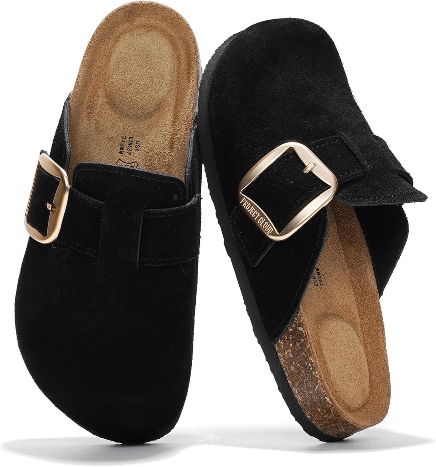Project Cloud Genuine Leather Clogs for Women with Memory Foam