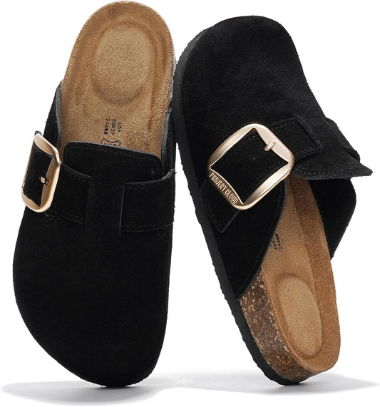 Project Cloud Genuine Leather Clogs for Women with Memory Foam
