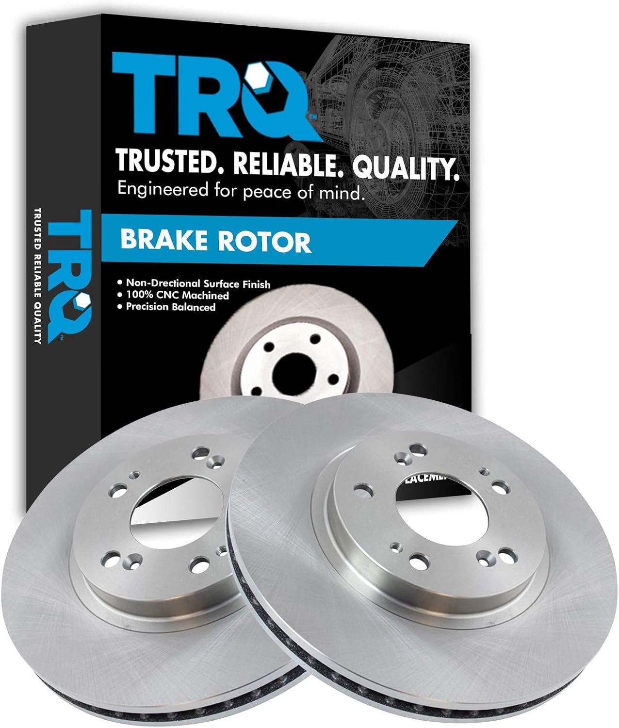 TRQ Front Brake Rotors Set Vented for Mitsubishi Endeavor