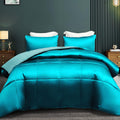 Queen Satin Comforter Set Reversible 3-Piece - Lightweight Luxury