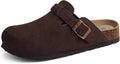 Genuine Suede Clogs for Women Men with Cork Footbed - Comfort Clogs