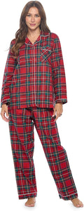 Casual Nights Women's Flannel Long Sleeve PJ Set - Warm, Soft Pajama