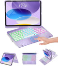 Baisla iPad 11/10.9 Keyboard Case with Trackpad - Rainbow Backlit