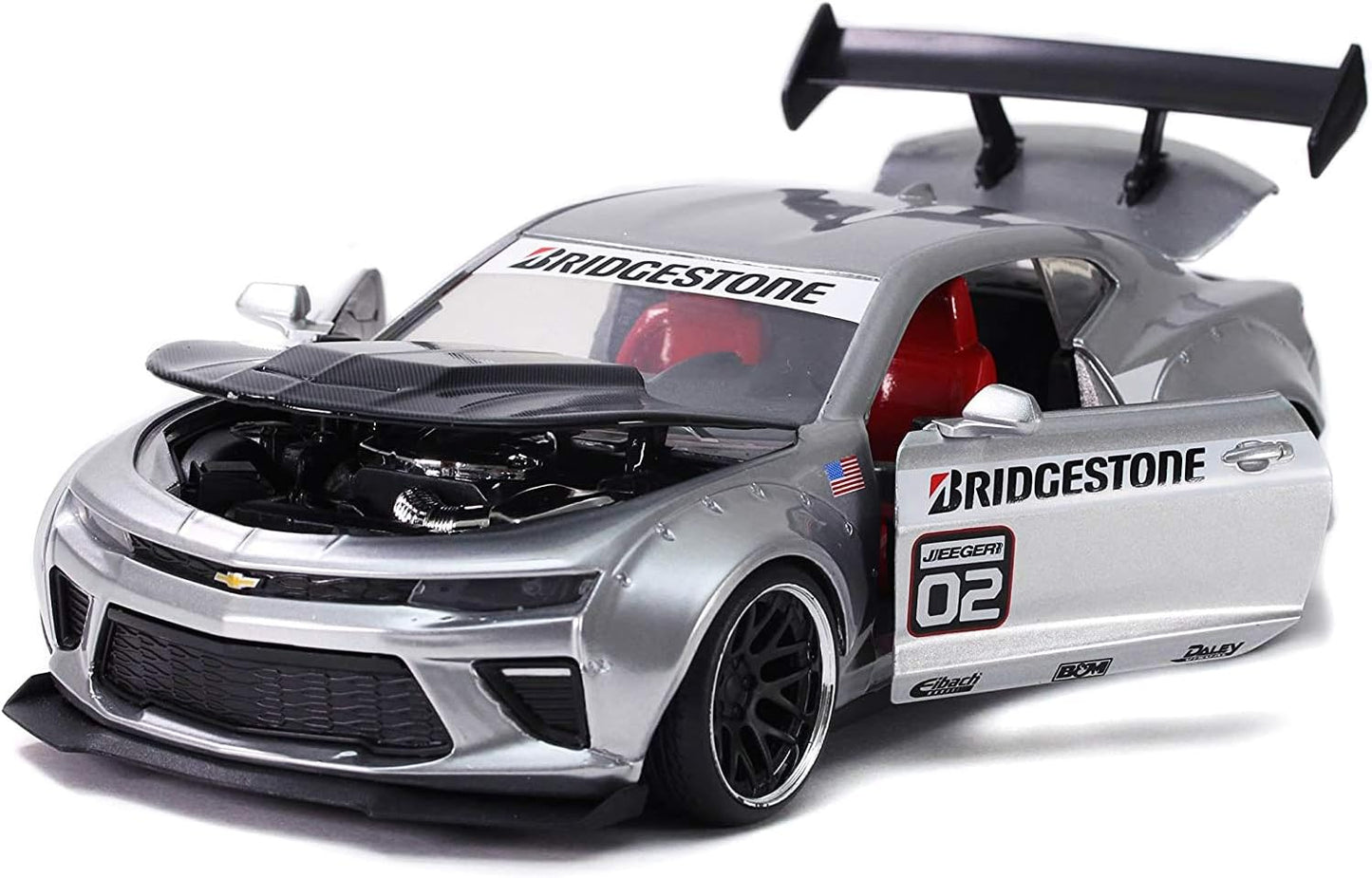 1:24 2016 Chevy Camaro SS Widebody Die-cast - Silver Speedster
