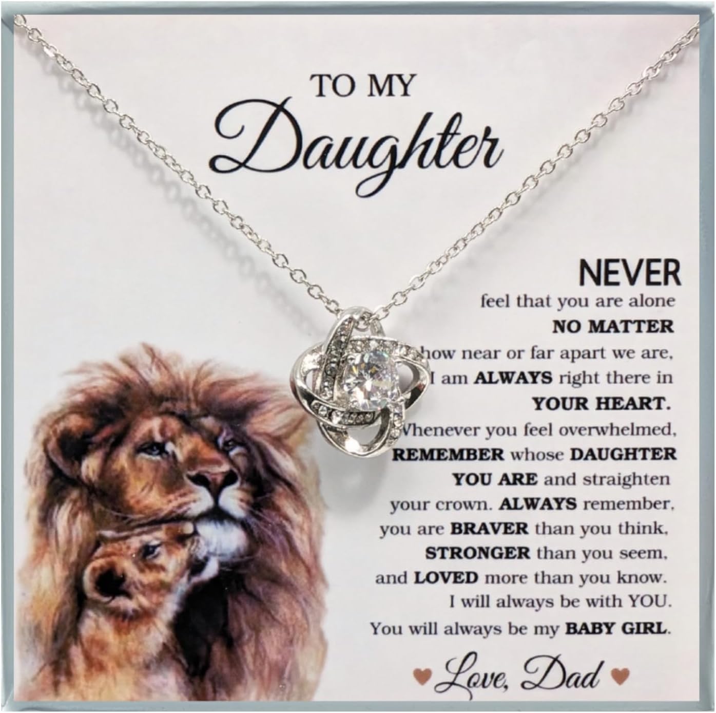 To My Daughter Necklace From Dad - Heartfelt Jewelry Gift
