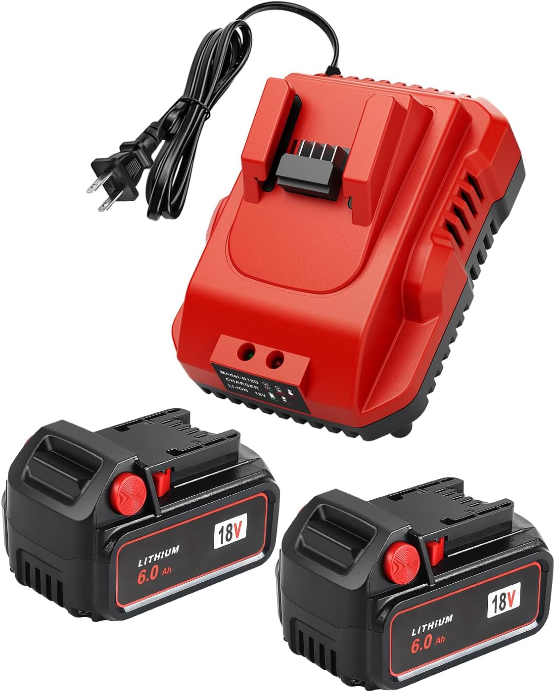 2-Pack 18V 6.0Ah Replacement Batteries for Milwaukee Tools