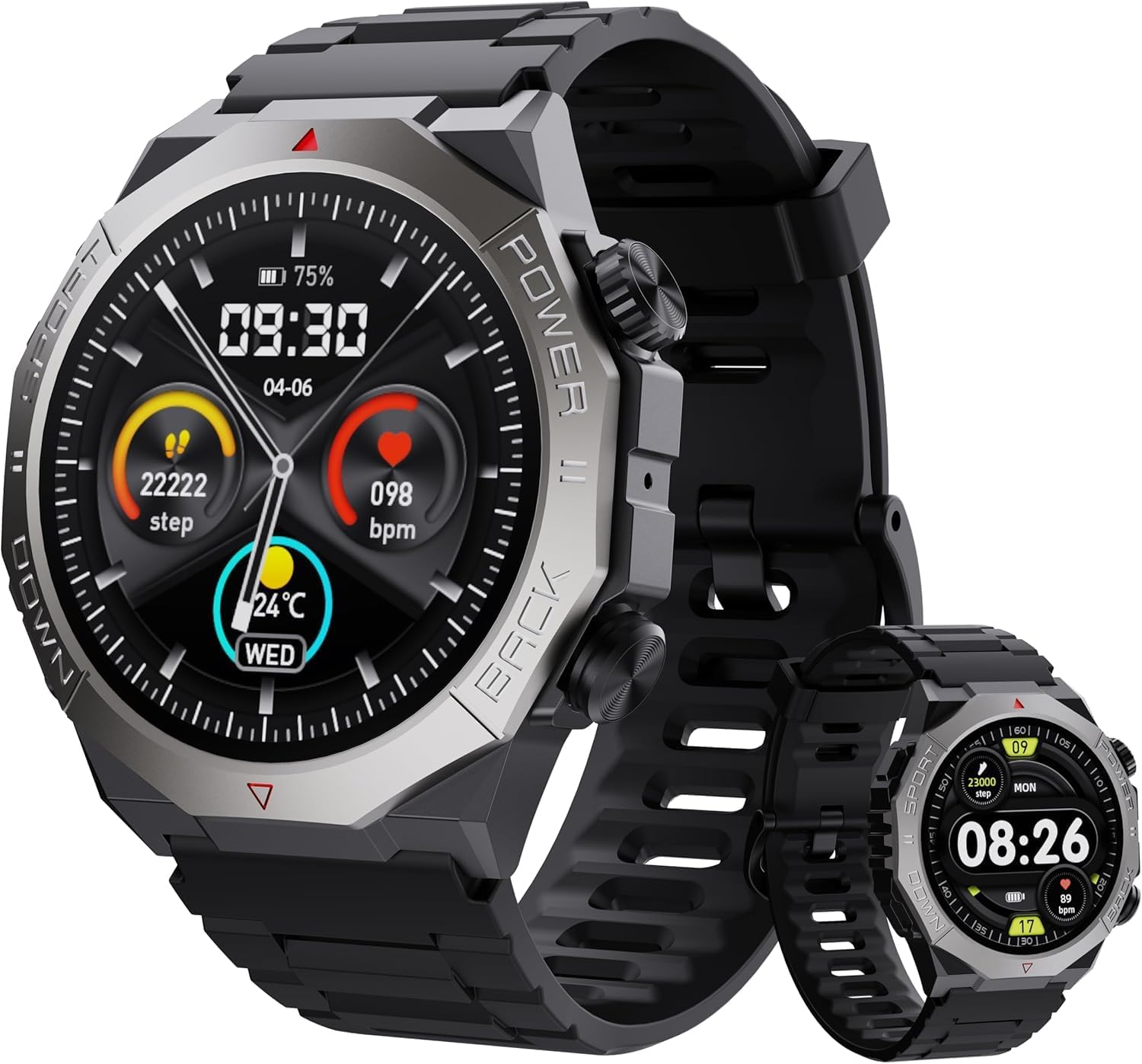 Cillso Military Smartwatch: Make Calls, Fitness Tracker