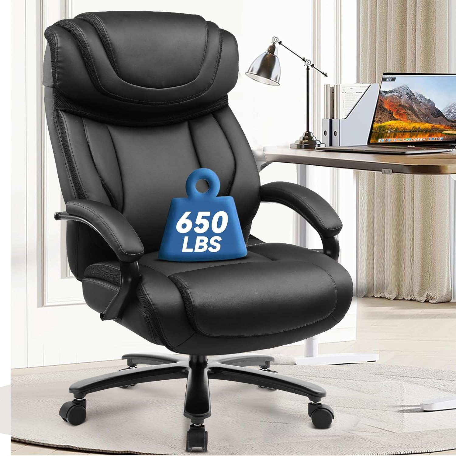 COMHOMA 650lbs Big & Tall Ergonomic Office Chair