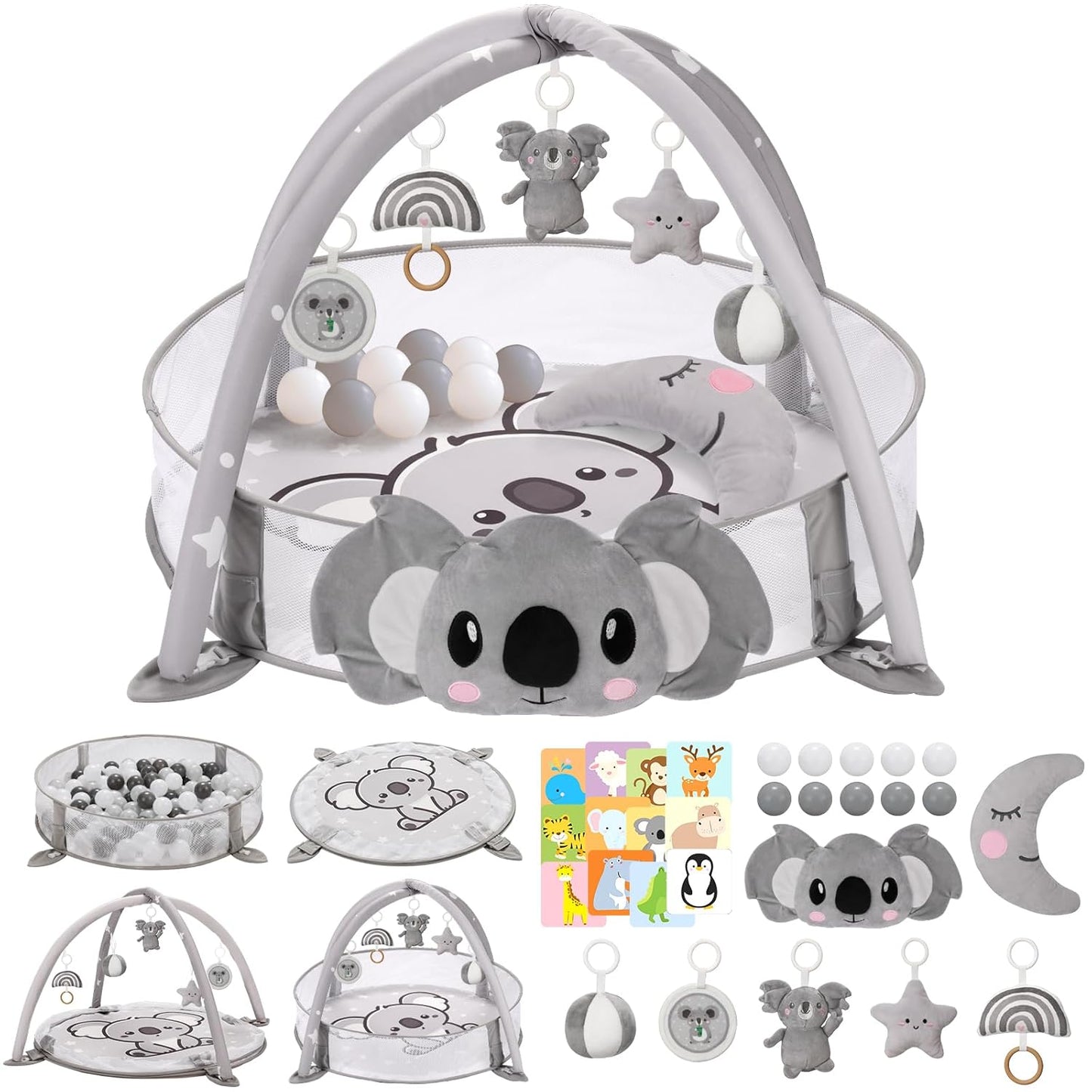 7-in-1 XL Large Baby Play Gym Mat for Fun and Learning