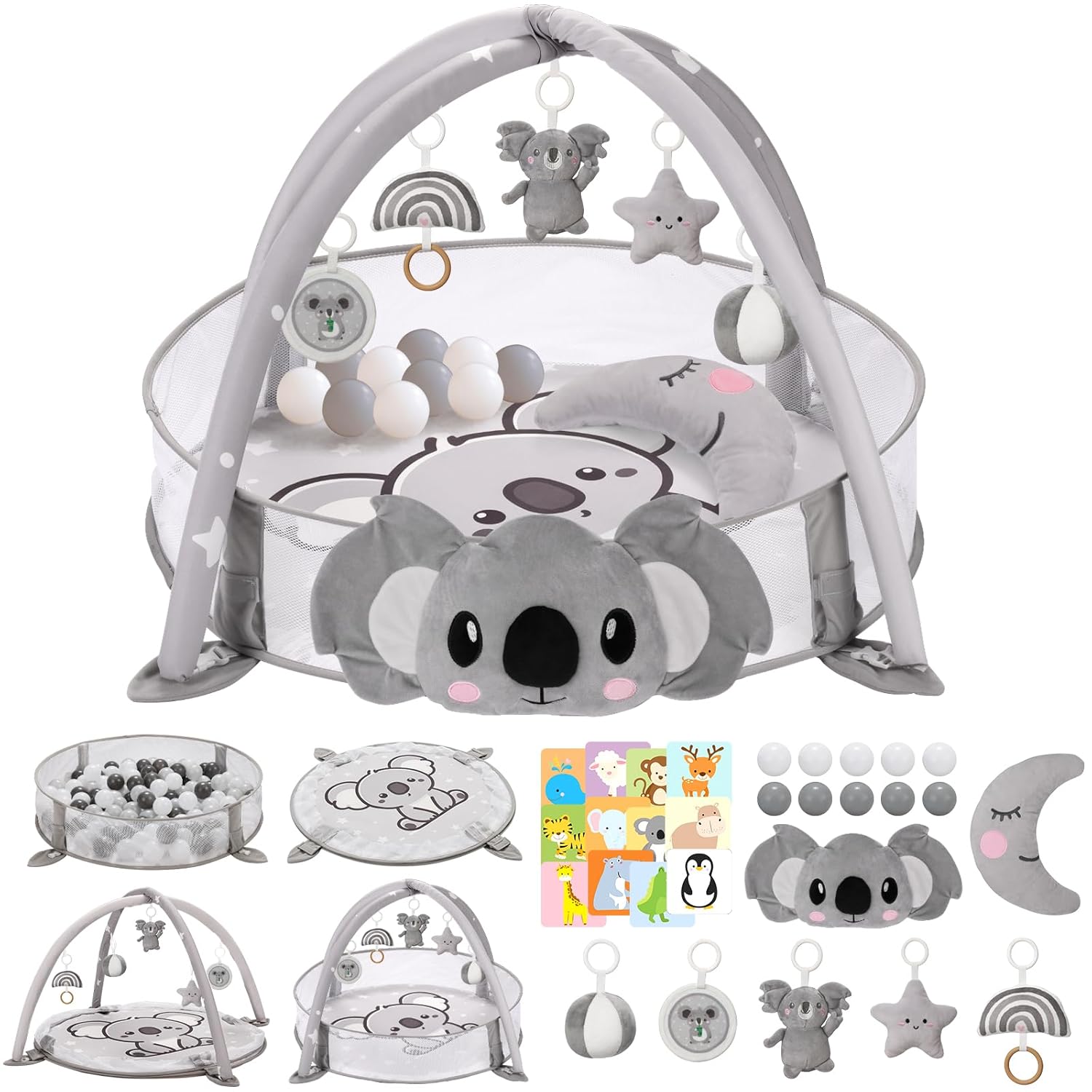 7-in-1 XL Large Baby Play Gym Mat for Fun and Learning