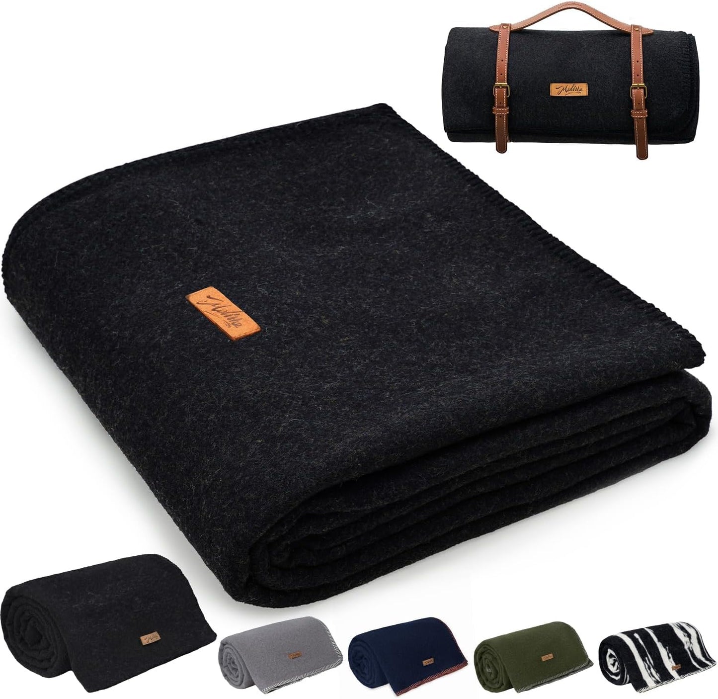 100% Wool Blanket for Camping, Outdoors, and Survival Kits