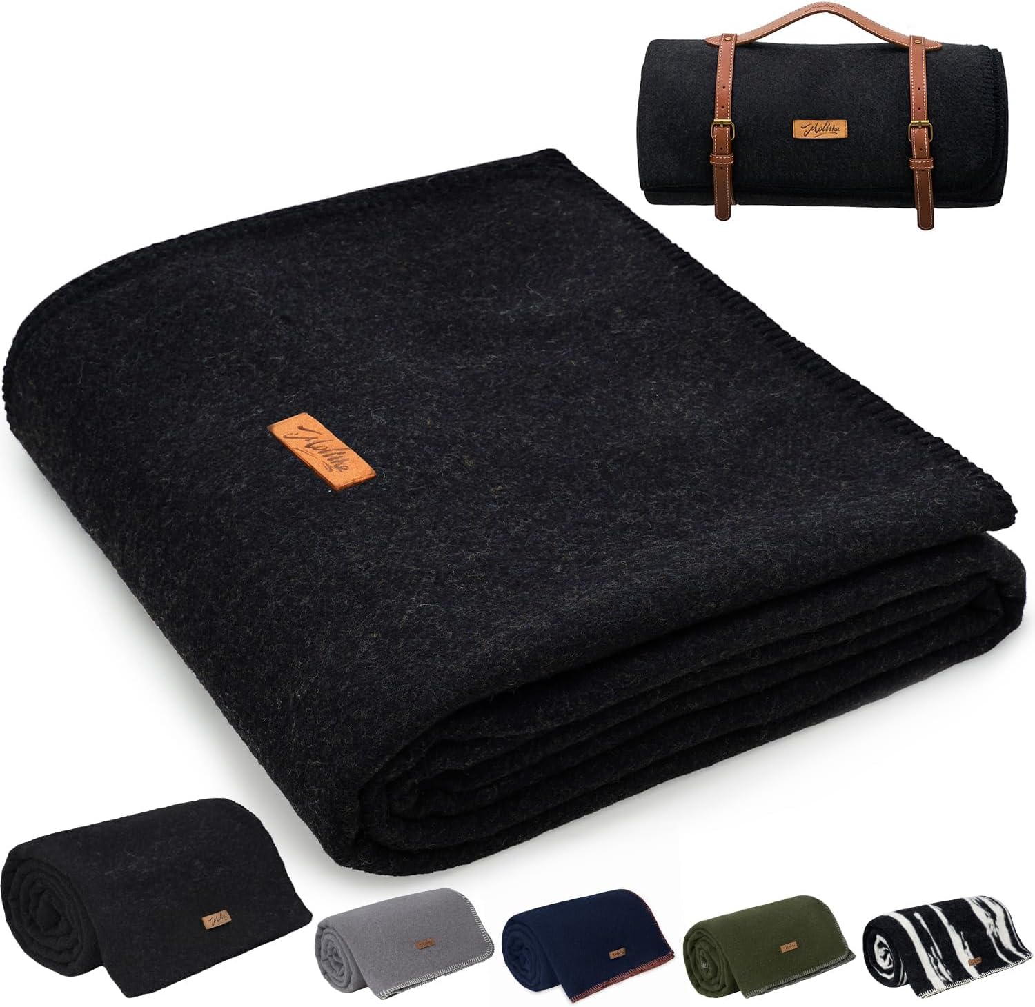 100% Wool Blanket for Camping, Outdoors, and Survival Kits