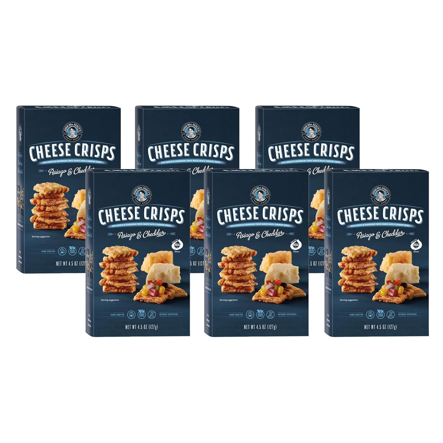 John Wm. Macy's Asiago & Cheddar CheeseCrisps - Perfect Snack