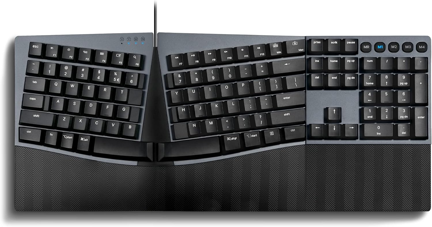 Perixx Split Keyboard - Low-Profile Tactile Switches