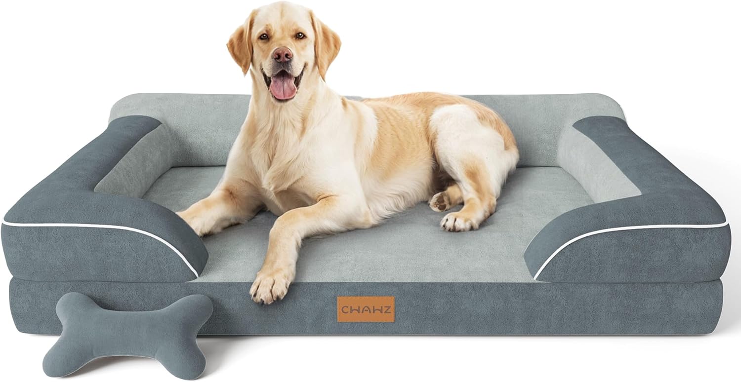 Jumbo Dog Bed for Extra Large Dogs with Cooling Gel Foam