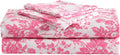 Betsey'S Toile Microfiber Pink 4 Piece Sheet Set - Soft Satin Feel