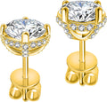 Moissanite Earrings Studs Sterling Silver 2 Carat Stud Earrings