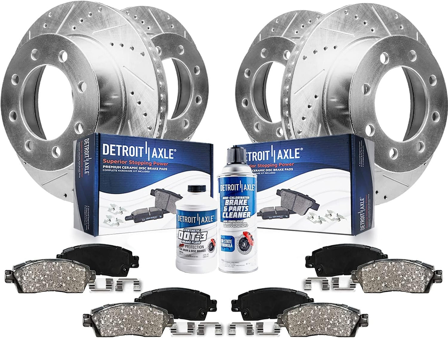 Drilled & Slotted Brake Kit for 2009-2018 Dodge Ram 1500 2500 3500